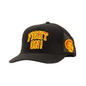 USC Trojans Unisex American Needle Black Fight On! Roscoe Mesh Snap Back Hat